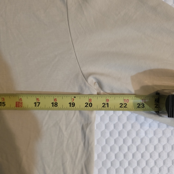 Zara Men's Quarter Zip Polo Shirt | Size M | Beige Cream | Minimalist | EUC - Picture 4 of 6